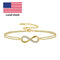 RINNTIN SB136 USA Local Stock 925 Sterling Silver Jewelry Brazalete Pulsera Cubic Zircon CZ Diamond Infinite Bracelet Women