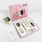 Fashion  Watches A58 PLUS Set 8 in 1 Double Strap Ring Earring Touch Screen Fitness Tracker Ladies Smart Watch for Women