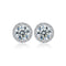 925 Silver Wedding Earrings Making Supplies 6mm Round Cut Cubic Zircon 925 Sterling Silver Stud Earrings for Ladies Jewelry
