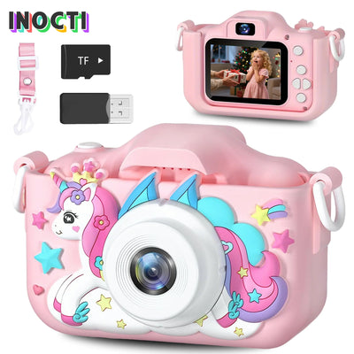 Super Cute Kids Digital Camera Toy – 1080P Educational Camera for Children, Birthday Gift for Girls