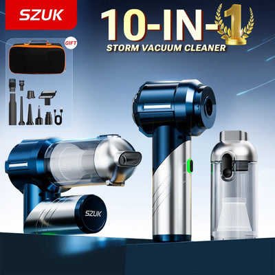 SZUK C013 NEW Foldable Car Vacuum Cleaner Powerful Mini Vacuum Cleaner 3Gears Portable Handheld Wireless Vacuum Cleaner for Car
