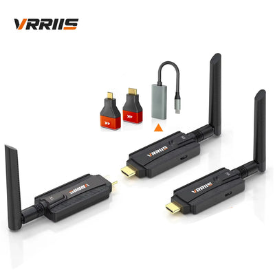 Wireless HDMI Transmitter and Receiver Laptop PC TV Meeting Projection Audio Video Display Adapter No Need Wifi Internet