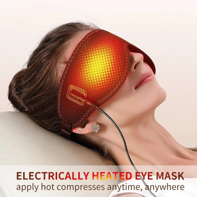 Heated Eye Mask for Dry Eyes with 3 Heat Levels Hot Compress Warm Compress Heating Pad for Sleep Dark Circles