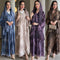 Women's Eid Abaya & Cardigan Set – Scarf Included, Long Islamic Dress