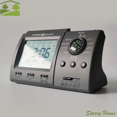 Multi-purpose Muslim Table Clock Easy Setting with Adhan Alarm Automatic Digital Clock Hijir Calendar Temp Display