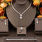 High-Quality Luxurious and Elegant Cubic Zirconia Oval Pendant Decorative Jewelry Set Suitable for Women's Daily Wear and Banquets