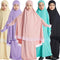 Muslim Kids Hijab Set for Ramadan | Khimar, Skirt & Overhead Dress (Eid Prayer Robe, Abaya, Kaftan, Hooded Gown)