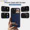 Smart Phone Case with 1.83'' Window Screen Selfie Preview Custom Photo/Video Background Message Push for Apple iPhone Gift