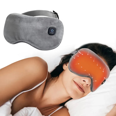 Cordless Heated Eye Mask Silk Sleeping Mask for Eyes Heating Eye Cover Travel Eyeshade Blindfold Timing Warming Eye Masks