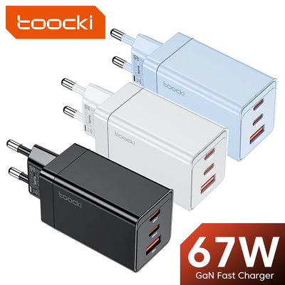 Toocki 67W GaN USB C Charger Fast Charging Multi-Color Type C Charger