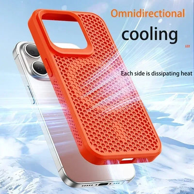 Cooling Heat-Dissipation Magnetic Case – iPhone 11–17 Pro Max/Plus, Hard Back, Breathable, MagSafe Compatible