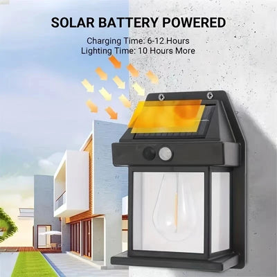 Solar Outdoor LED Wall Light | Waterproof, Powerful Solar Energy Lamp with Light Sensor for Garden, Yard, Fence & Home Decor