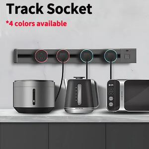 Wall Mounted Track Socket Standard USB Portable Power Track Socket Household Removable Extension Socket