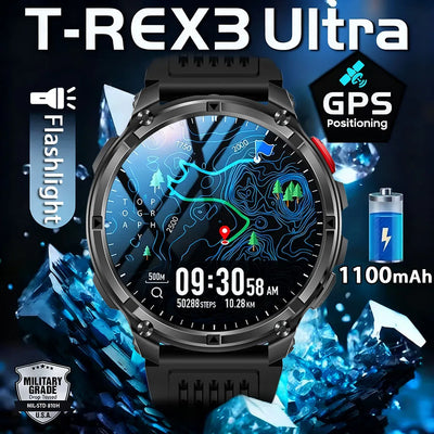 Ultra Smartwatch – 1100mAh Battery, GPS, Compass, IP69K Waterproof, Outdoor & Sports Tracker