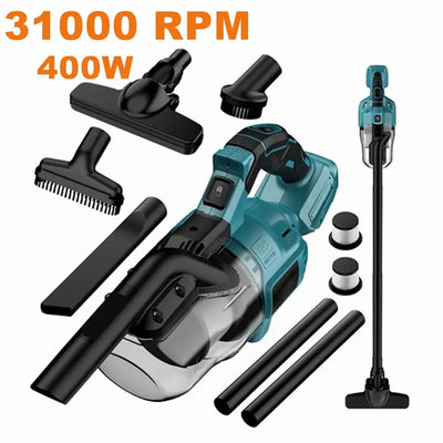 Handheld Cordless Vacuum with 6pcs Tubes 2pcs Filter Electric Power Vacuum Cleaner for makita 18V Battery (No Battery)