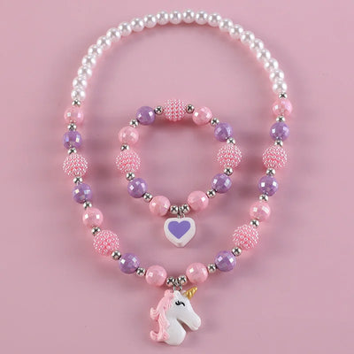 Trendy Kids Rabbit & Bear Beads Necklace