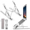 Adjustable laptop stand, suitable for 10-15.6 inch laptops and tablets, foldable ergonomic desktop stand with ventilation design
