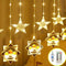 USB Powered Ramadan Moon & Star Curtain LED Light – 8 Modes