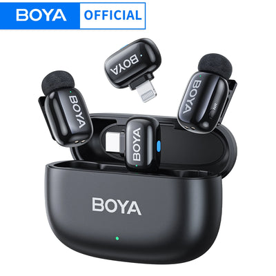 Mini Wireless Lavalier Lapel Microphone for iPhone iPad Android Type-C Phone Live Broadcast Audio Video Recording