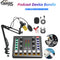 Professional Podcast Equipment Set with BM-800 Condenser Microphone, Audio Interface & DJ Mixer for Podcasting & Live Streaming