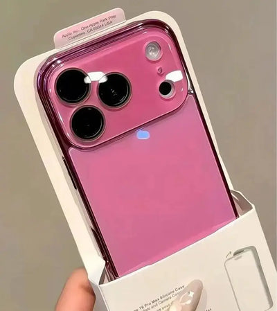 Luxury Tempered Glass Camera Protection Case – Shockproof Hard Back Cover with Plating Bumper for iPhone 11–17 Pro Max