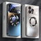Luxury Titanium Metallic iPhone Case – Magnetic Wireless Charging, Shockproof with Glass Lens Protection & Hollow Logo