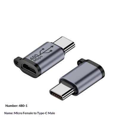 USB To Mini Adapter V3 To Type-C Charging Cable Adapter T-port Micro