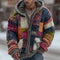Mens Digital Plaid-Print Hoodie Coat