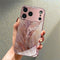 Phone Case: Bouquet Rose Golden/Pink Electroplated Phone Case Compatible with iPhone 17/16/15/14/13/12/11/X/XR/XS Max Pro Air Pro Max Plus Mini - Cute, Minimalist, Unisex, Christmas, Tempered Glass Protection, Modern Design,