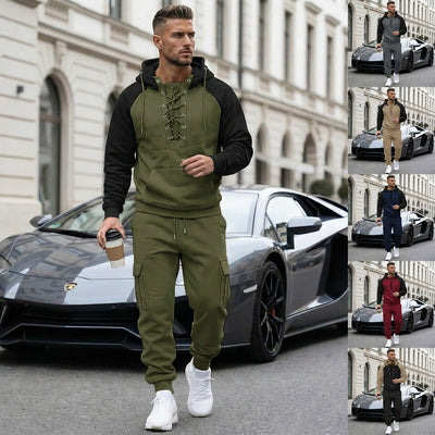 Fleece-lined Cargo Pants With Raglan Sleeves And Multiple Pockets