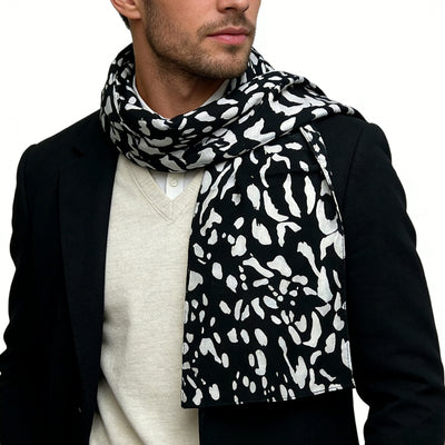 2pcs Abstract Long Scarf,Gallery Opening Bold Abstract Print Makes Artistic Statement,vacation,daily Life,evening Party,Office Appropriate Subtlety For Women Men