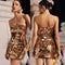 Womens Sexy Sequin Backless Mini Dress