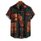 Men's Fashion Trend Cotton Linen Print Short Sleeve