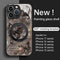 Phone case: Purple Butterfly Shadow for iPhone 17 Pro mobile phone case with rotating bracket new 16 Pro Max /15 glass shell 16pro high-end 13 series 14plus protective cover 12/11