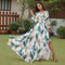 Womens Fashion Backless Long-sleeve Dress