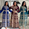 Printed Zip-Up Robe Ethnic-Style Dress