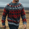 Halloween Pumpkin-Light Print Crew-Neck Sweatshirt For Men And Women