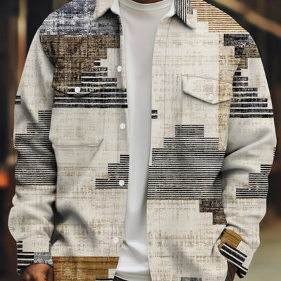 Patterned Graphic Print T-Shirt For Spring And Fall Street Style