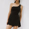 Womens Ruffled Off-shoulder Bodycon Jumpsuit With Built-in Chest Pads