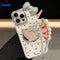 Phone case: New Heart KT Cat Stand with Precision Cutout Shell Pattern Suitable for iPhone 14/15, 11, 12, 12 Pro, 12 PM, 13, 13 Pro Max, 14 Plus, 14 Pro, 14 Pro Max, 15, 15 Pro, 15 Plus, 16, 16 Pro, and 16 Pro Max Phone Case