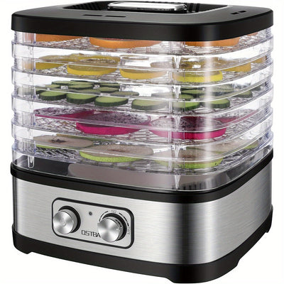 5-Tray Food Dehydrator with Adjustable Temperature & 72H Timer, 240W, LED Display