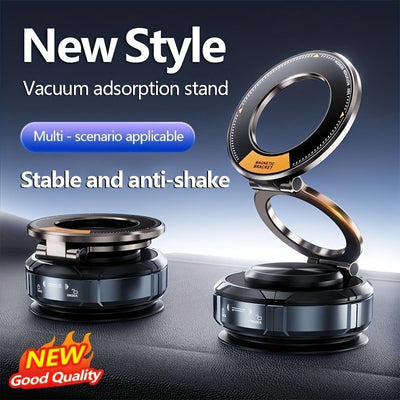 Magnetic 360° Rotating Foldable Phone Holder – Universal iPhone/Android Compatibility, Includes Magnetic Ring & 2 Cleaning Cloths, Perfect for Long-Distance Travel