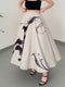Vintage Three-layer Tulle Print Skirt